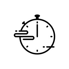 Clock outline icons. Vector illustration. Editable stroke. Isolated icon suitable for web, infographics, interface and apps.