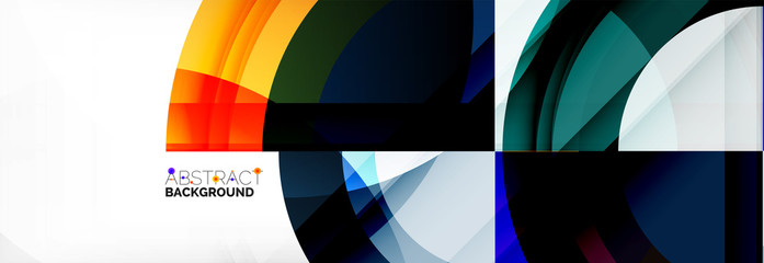 Obraz premium Round shapes, triangles and circles. Modern abstract background