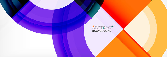 Obraz premium Round shapes, triangles and circles. Modern abstract background