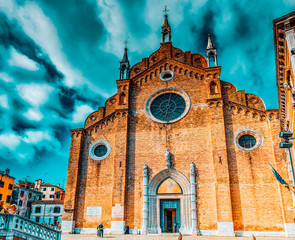 VENICE, ITALY - MAY 12, 2017 : Cathedral of Santa Maria Gloriosa dei Frari (Basilica dei Frari) in...