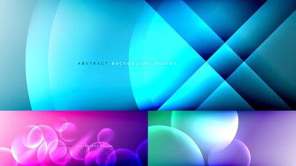 Collection of geometric abstract backgrounds for covers, banners, flyers and posters and other templates