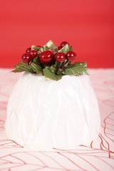 Wrapped christmas pudding