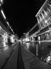 Fototapeta na wymiar Isolated city at night.