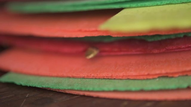 Oblea, dulce mexicano, colores, pepitas, dulce, postre tradicional m&eacute;xico