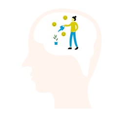 Mental health care vector illustration