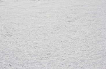 Texture of fresh snow covering the ground in winter .
