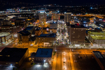Aerial View of Colorado Springs at Dusk