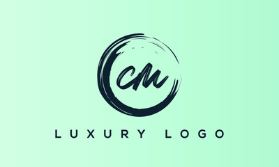 Alphabet letter icon logo CM or MC