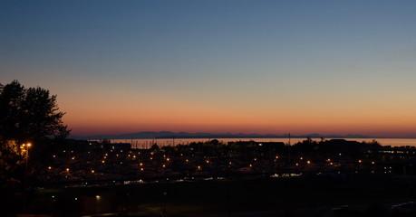 Summer night in Blaine marina
