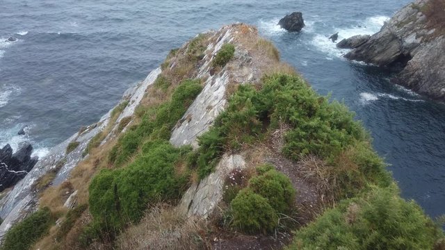Galicia. Landscape of cliffs in  the Coast of Xuncos. Loiba, A Coruna,Spain.