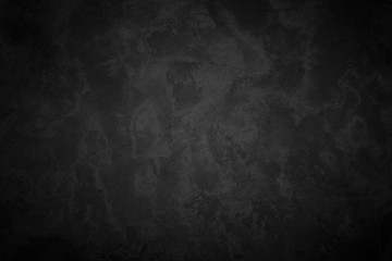 Fototapeta na wymiar Close up retro plain dark black cement & concrete wall background texture for show or advertise or promote product and content on display and web design element concept decor.