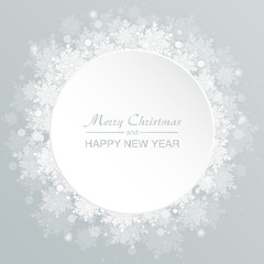 Vector banner for Christmas, New Year, snowflakes