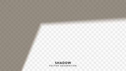 Shadow overlay. Effect light transparent shadow. Realistic creating reflective effect illusions. Overlay for adding scene lighting to your images. Vector illustration.