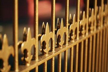 Close-up of metal gate