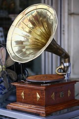 Vintage gramophone player