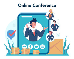 Diplomat online service or platform. Idea of international relations