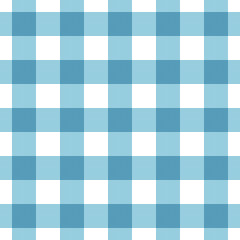 vector seamless plaid checkered gingham pattern background. blue white fabric texture. Abstract geometric template. Vintage picnic tablecloth.rustic kitchen print. Alternating squares endless backdrop