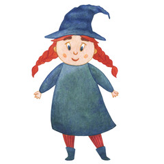 Set of watercolor elements for Halloween.