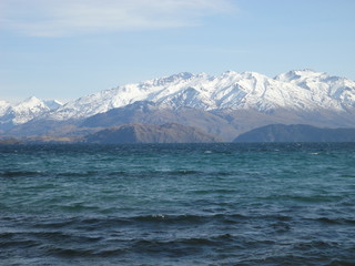 mountain and lake 