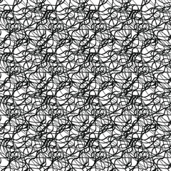 Scribble and blots. Abstract seamless background. Vector illustration.