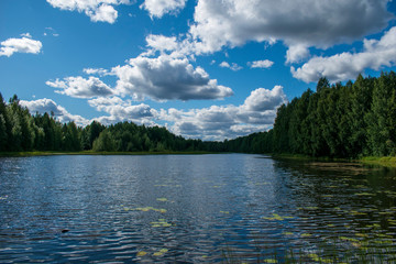lake and clouds
