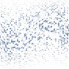 abstract wave of blue dots