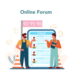 Gas station worker or refueler online service or platform.