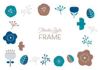北欧風植物のフレーム