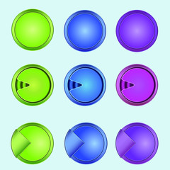 Buttons for the site are round