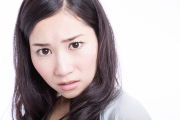 Obraz premium 怒る女性