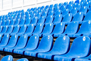 empty stands at the stadium No people