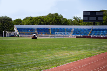 empty stands at the stadium No people