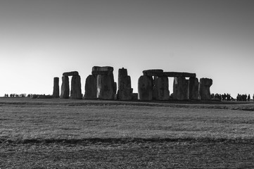 Stonehenge, prehistoric monument in Wiltshire photographed in December 2016