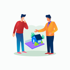 Home Sale agent with Customer