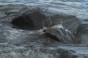 water flowing into the water