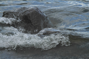 water flowing into the water