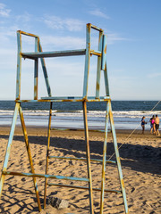Fototapeta premium Lifeguard seat, rusty and empty