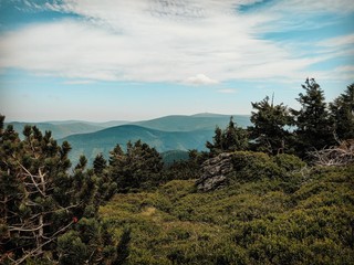 sunset in the mountains