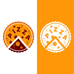 Pizza Logo Vector Illustration and Design, for Branding, Graphic Resources, Food Icon, Business, and Company Logo