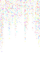 Festive graceful confetti. Celebration stars. Colo