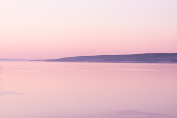 Pink colored sunrise