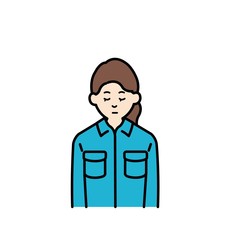 女性の作業員のイラスト