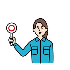 女性の作業員のイラスト