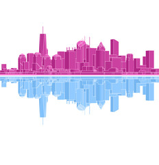 Plakat modern city panorama 3d illustration