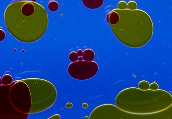 Fototapeta na wymiar Space or planets universe cosmic abstract background. Abstract molecule atom sctructure. Water bubbles. Macro shot of air or molecule. Biology, phycics or chymistry abstract background