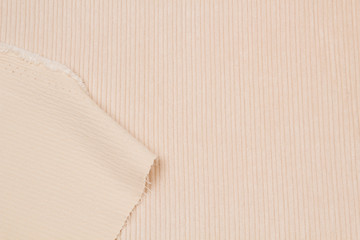 The fabric is color corduroy.	
