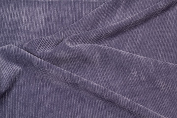 The fabric is color corduroy.	
