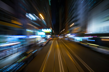 abstract traffic light on the highway