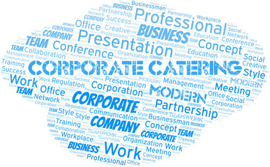 Corporate Catering vector word cloud, made with text only.