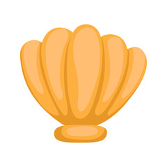 Cute sea shell beach print for design of album, scrapbook, greeting card, invitation, wall decor. Flat colorful vector stock illustration on white background.